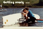 Mark prepares to try windsurfing